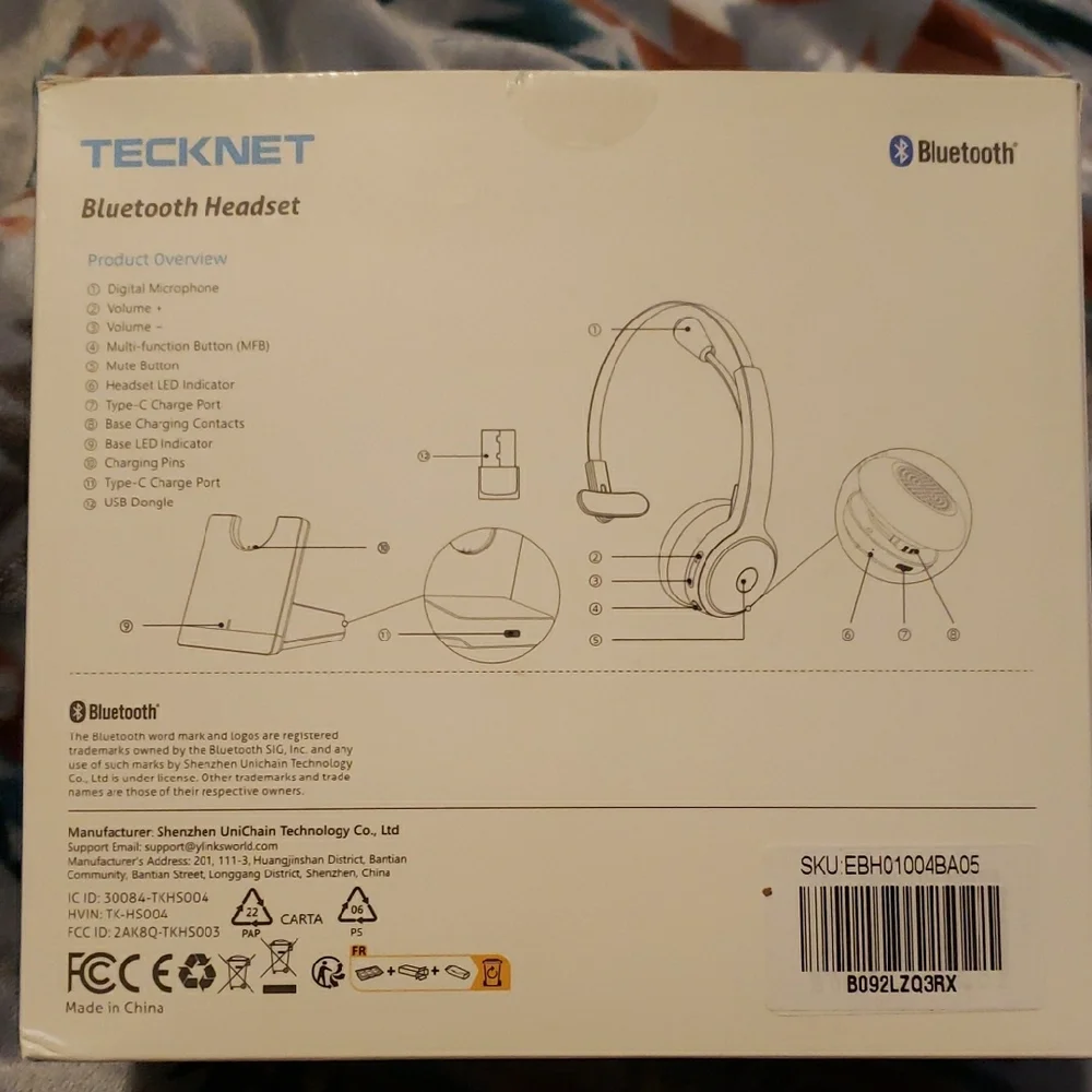 Black Bluetooth Headset